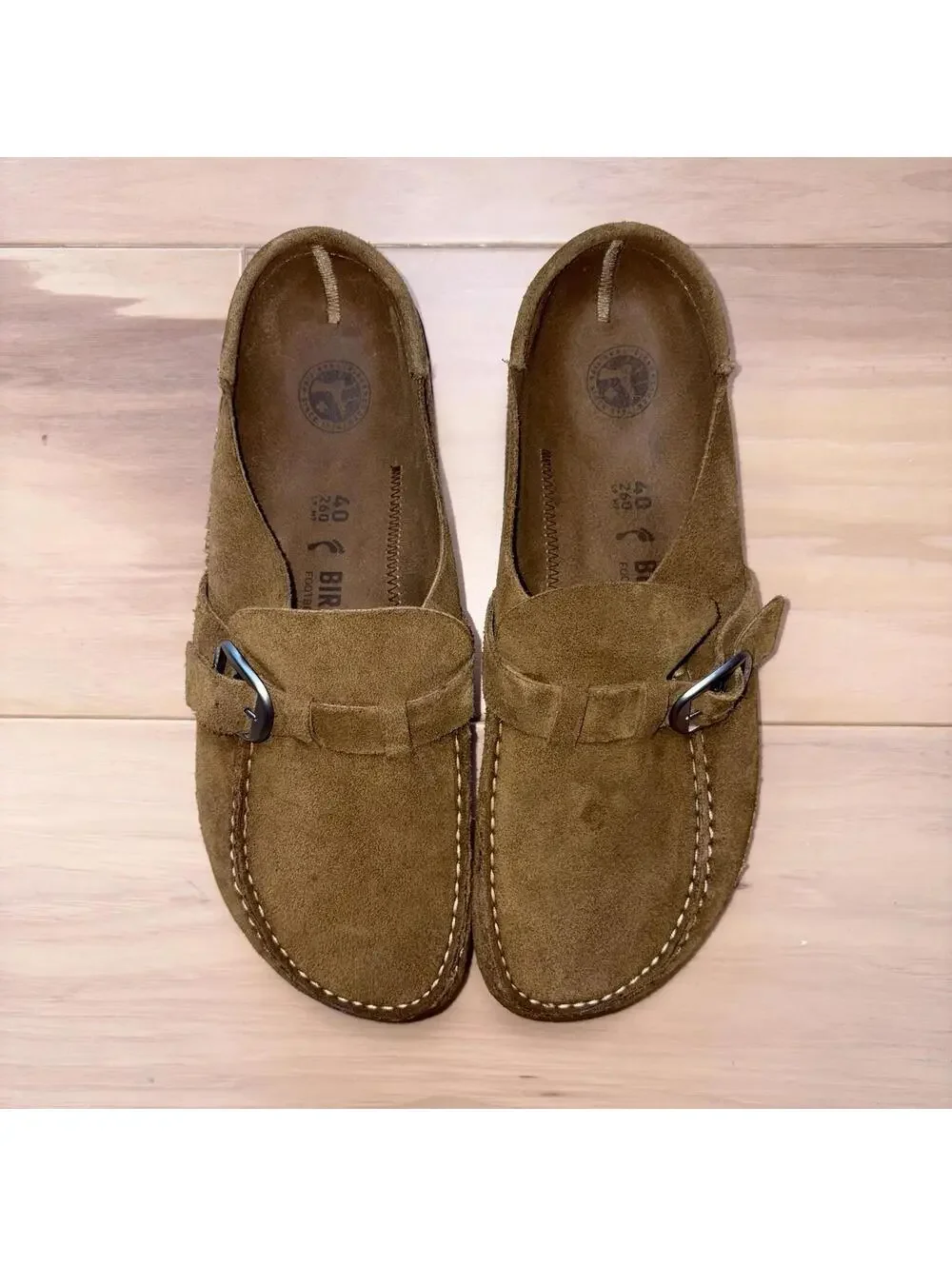 Birkenstock Buckley Shearling Brown Suede Women’s Size 9 Clog Mule - Picture 4 of 7